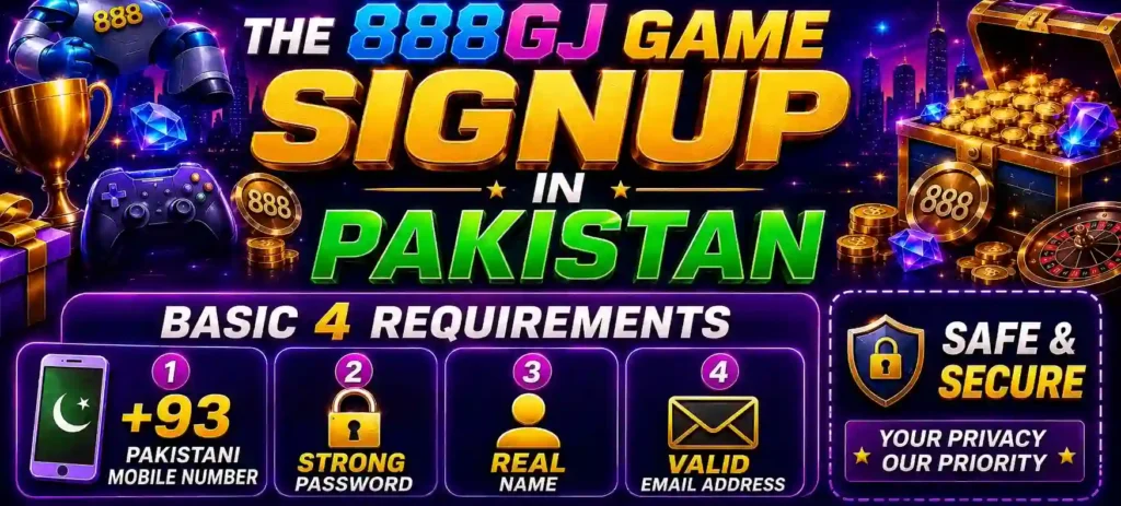 888GJ Signup and login in Pakistan